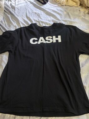 Zion Rootswear Johnny Cash Boxy Fit Graphic Band T-shirt Size XXL Black